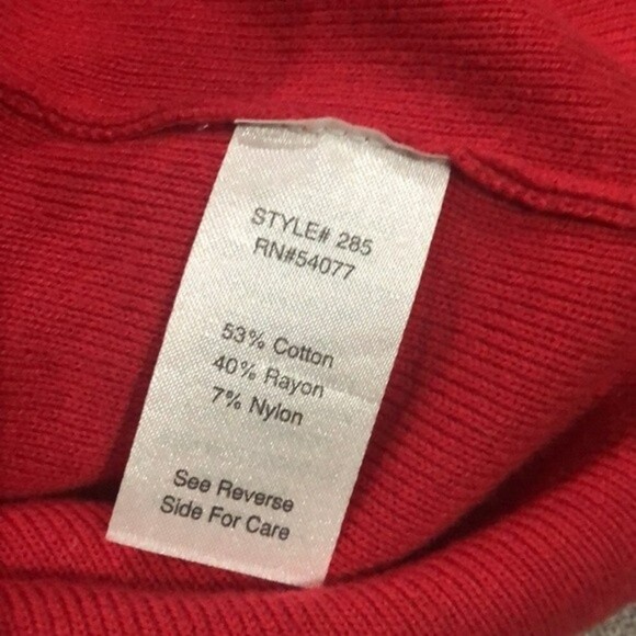 CABI Sweater Small Red Zip Front Long Sleeve XS - Picture 5 of 5
